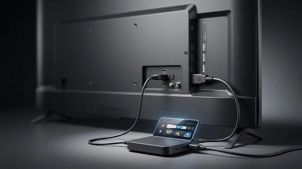 OTT Navigator Android device connected to a Samsung or LG TV