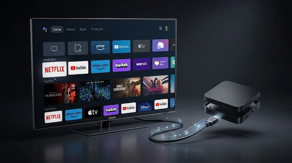 Using an external streaming device with a Samsung Smart TV for IPTV