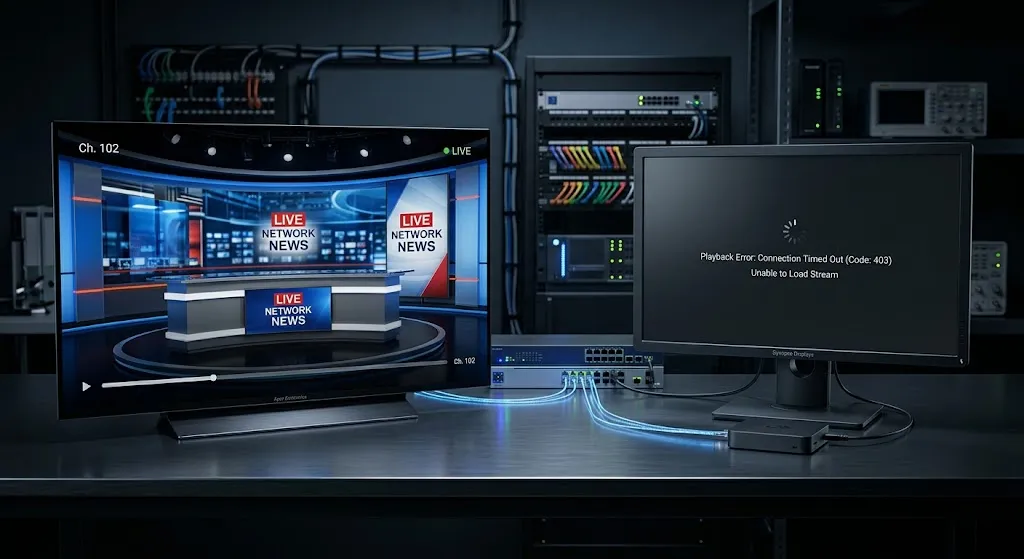 IPTV source test on two devices to identify the problem
