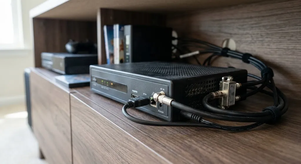 Cable TV set-top box and managed television equipment