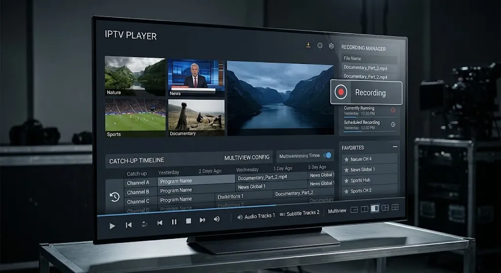 TiviMate Premium features on an IPTV player without included television channels