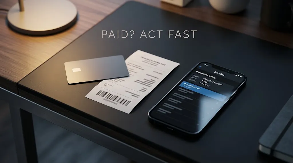 What to do after an IPTV scam payment with a payment card and transaction record