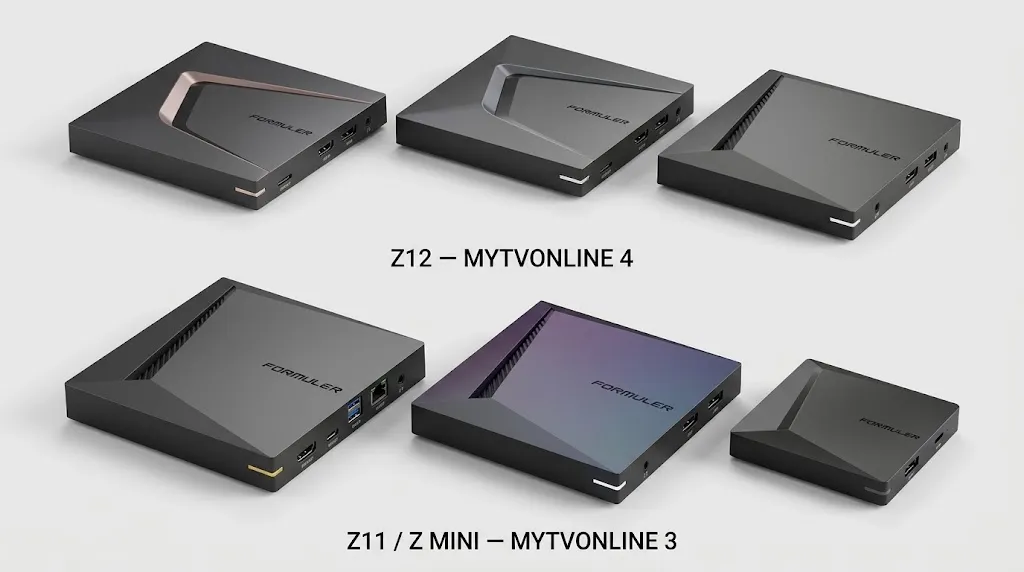 Formuler Z12 and Z11 IPTV box models compared