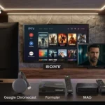 IPTV Devices including Fire TV, Google TV, Samsung, LG, Apple TV, MAG, Formuler and computers