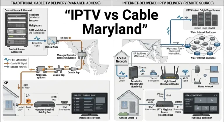 IPTV vs Cable Maryland technical delivery comparison
