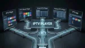 Similar IPTV app names representing different applications and publishers