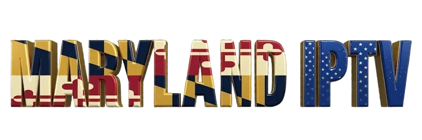 MARYLAND IPTV logo in American red, white, and blue colors
