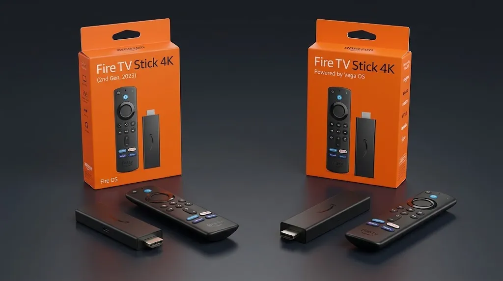 Fire TV Stick 4K 2nd Gen and 3rd Gen with different operating systems
